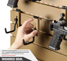 Charger l&#39;image dans la galerie, Wall Rack System - 5 Panels w/ 3 Rifle &amp; 6 Hooks
