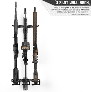 Adjustable Wall-Mount 3-Rifle Rack