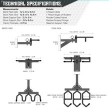 Load image into Gallery viewer, Adjustable Wall-Mount 3-Rifle Rack