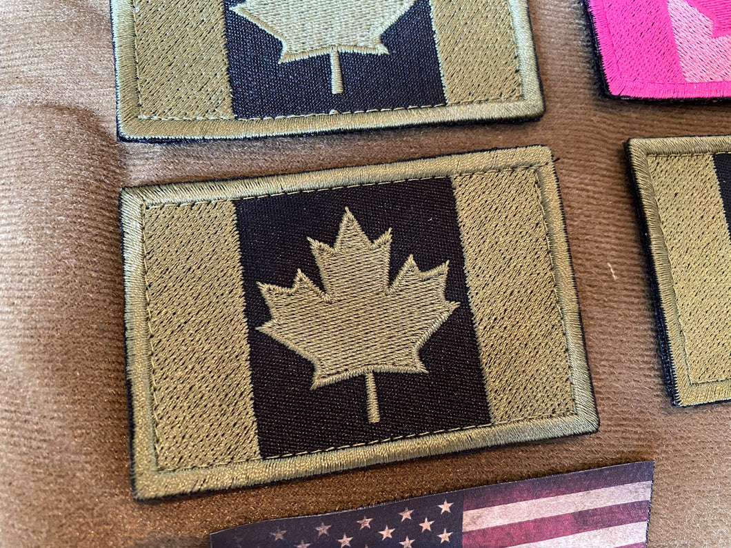 Canada Flag Tan/Black