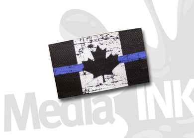 Distressed Thin Blue Line Canada Flag