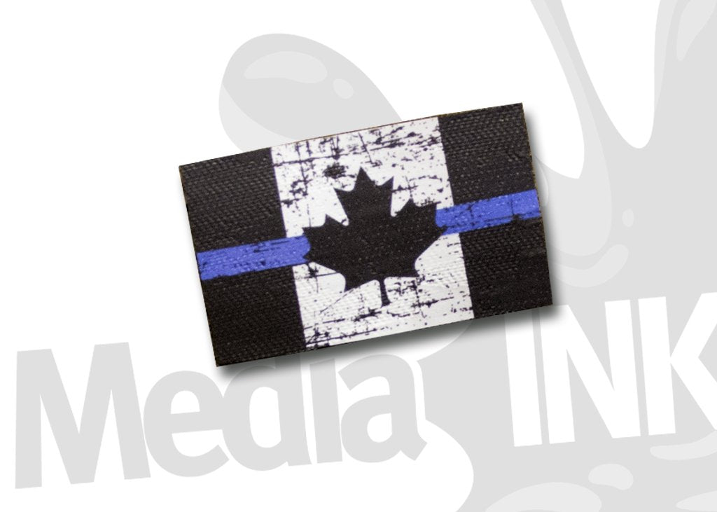 Distressed Thin Blue Line Canada Flag