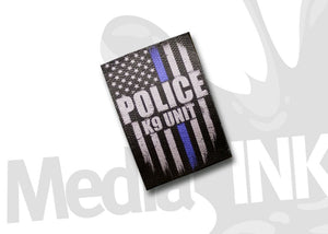 Distressed Thin Blue Line K9 Unit USA Flag