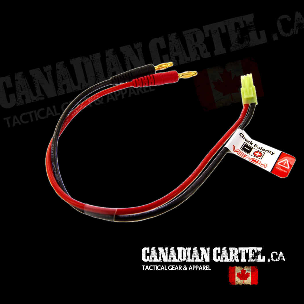 Mini Tamiya Male (reversed) to Airsoft Charger Adapter Plug
